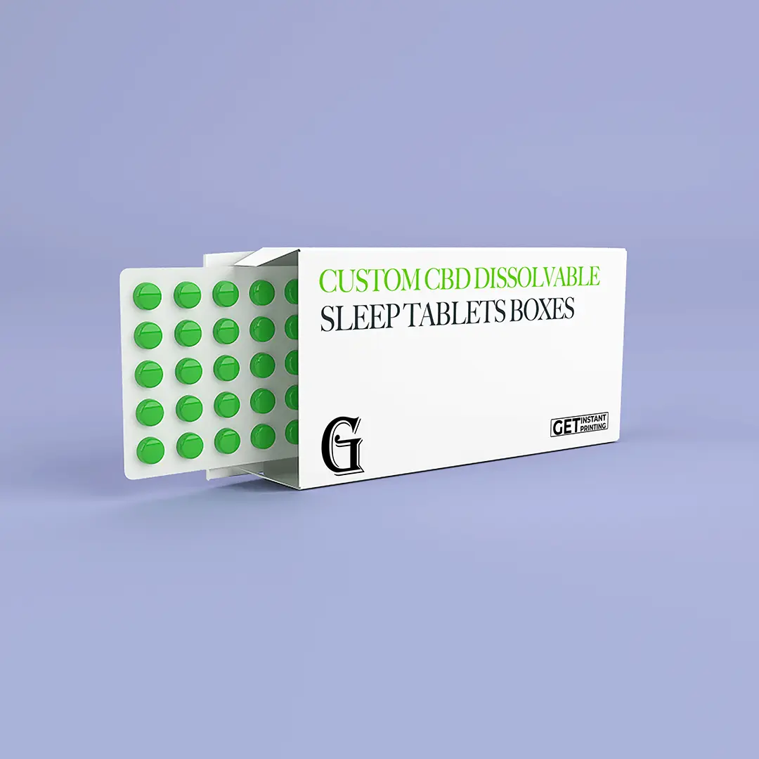 Custom CBD Dissolvable Sleep Tablets Boxes